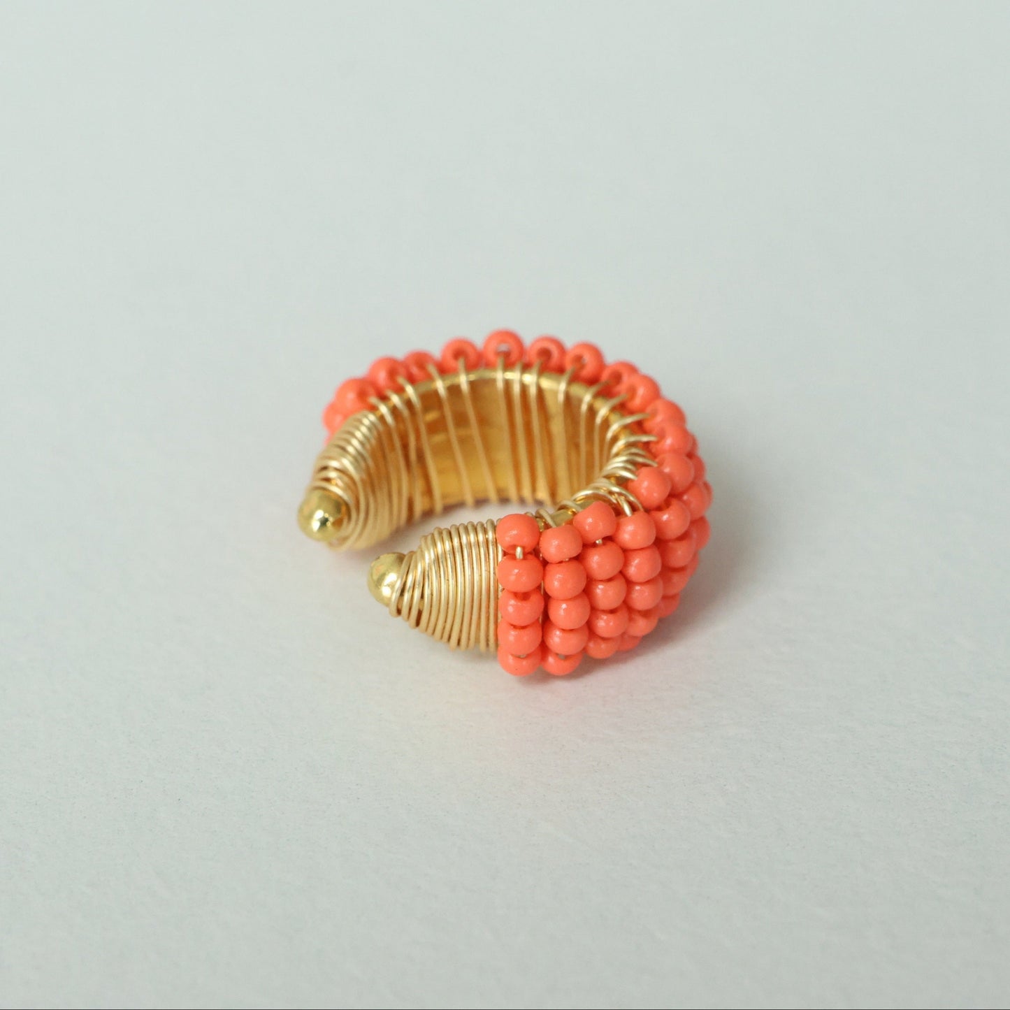 Chunky Beaded Gold Ear cuff