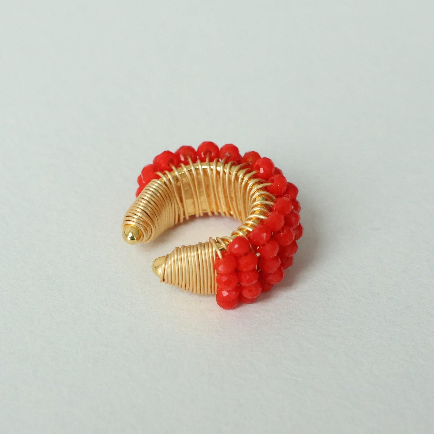 Chunky Beaded Gold Ear cuff