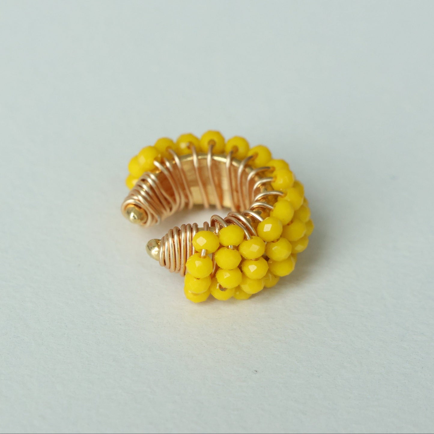 Chunky Beaded Gold Ear cuff