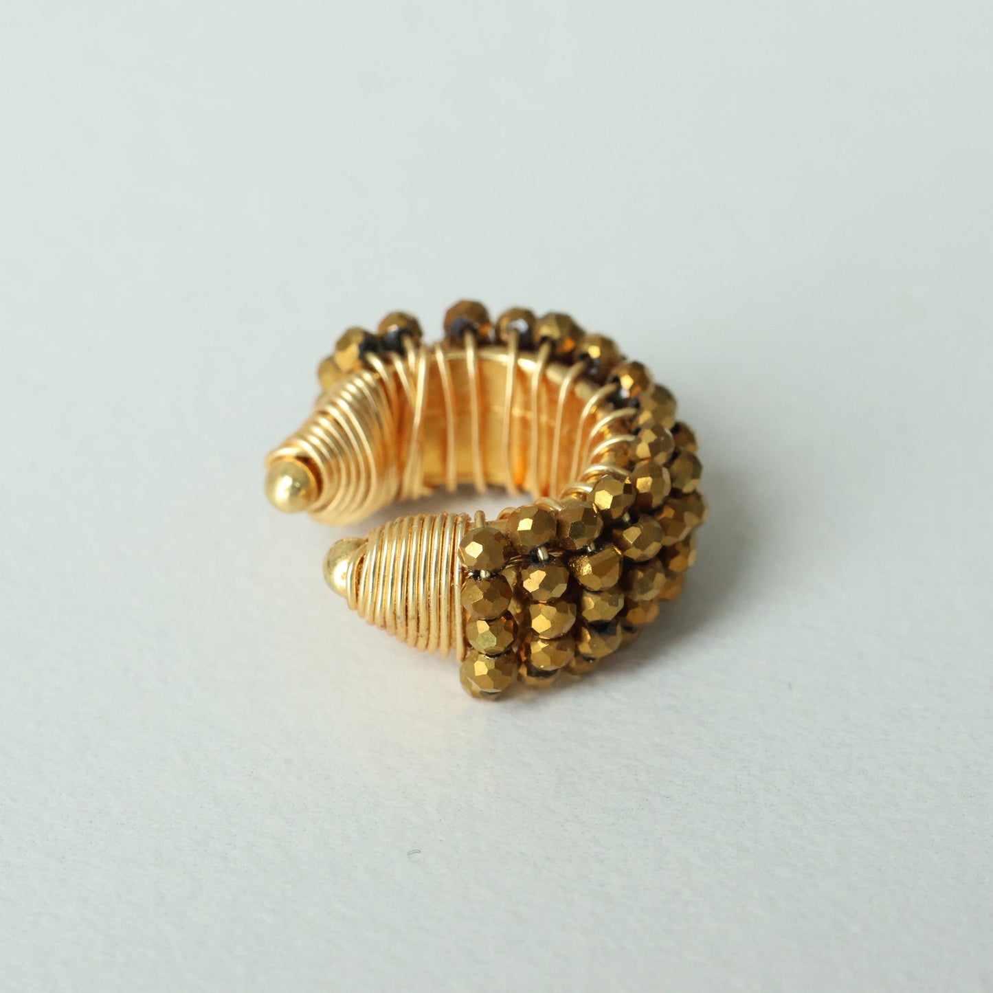Chunky Beaded Gold Ear cuff