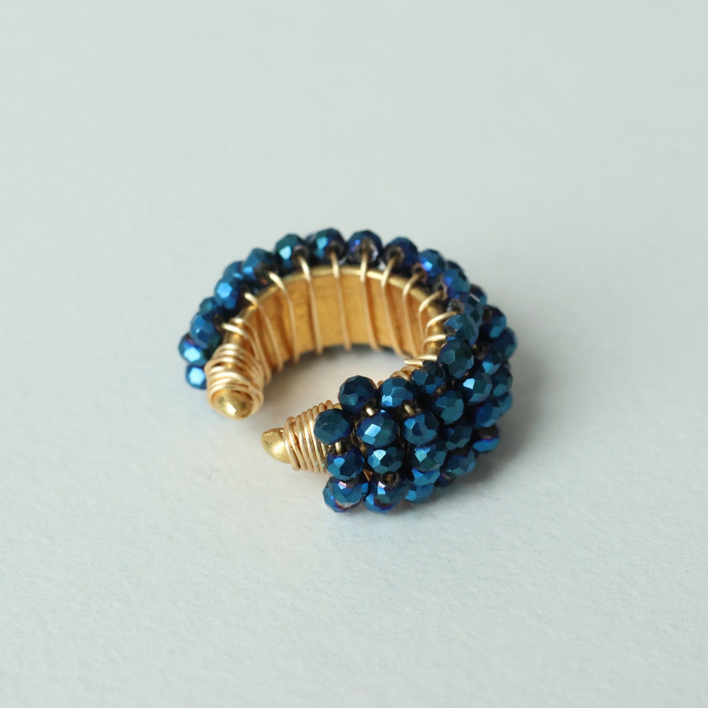 Chunky Beaded Gold Ear cuff
