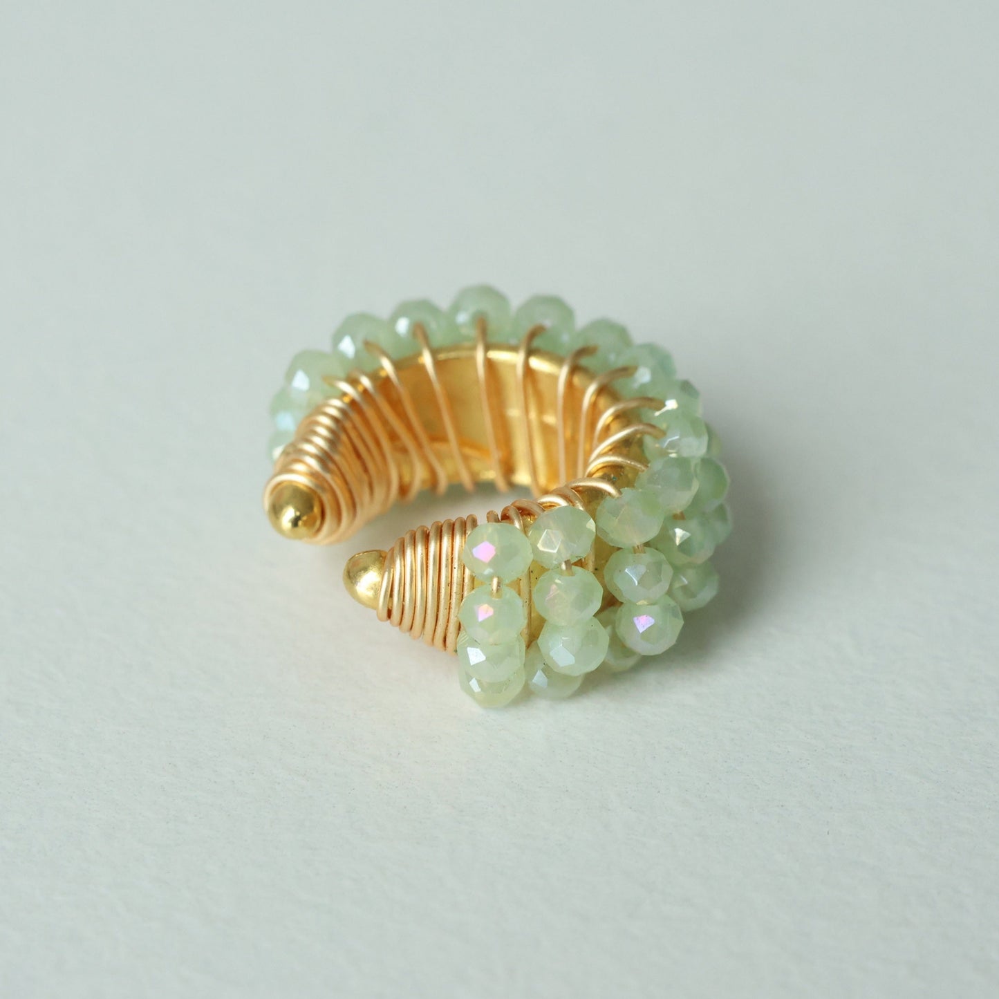 Chunky Beaded Gold Ear cuff