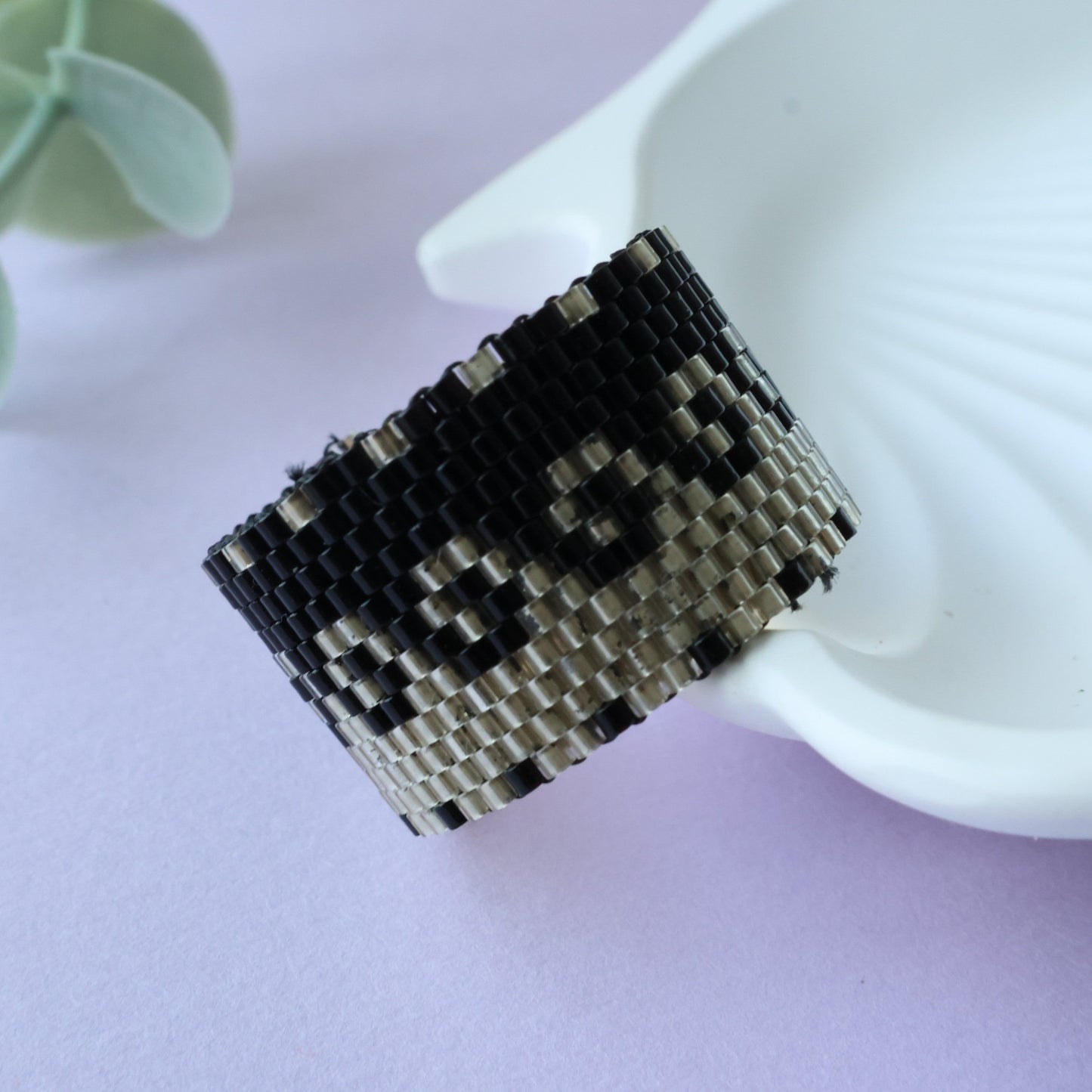 Black Wave Miyuki Ring