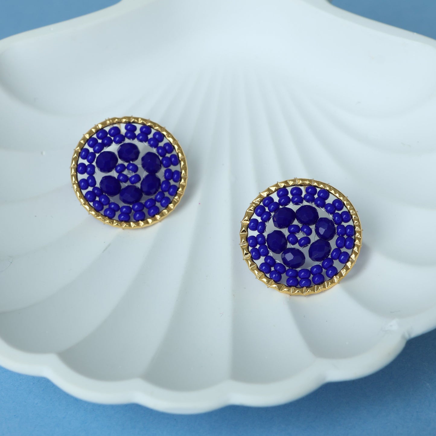 Beaded Circle Earring