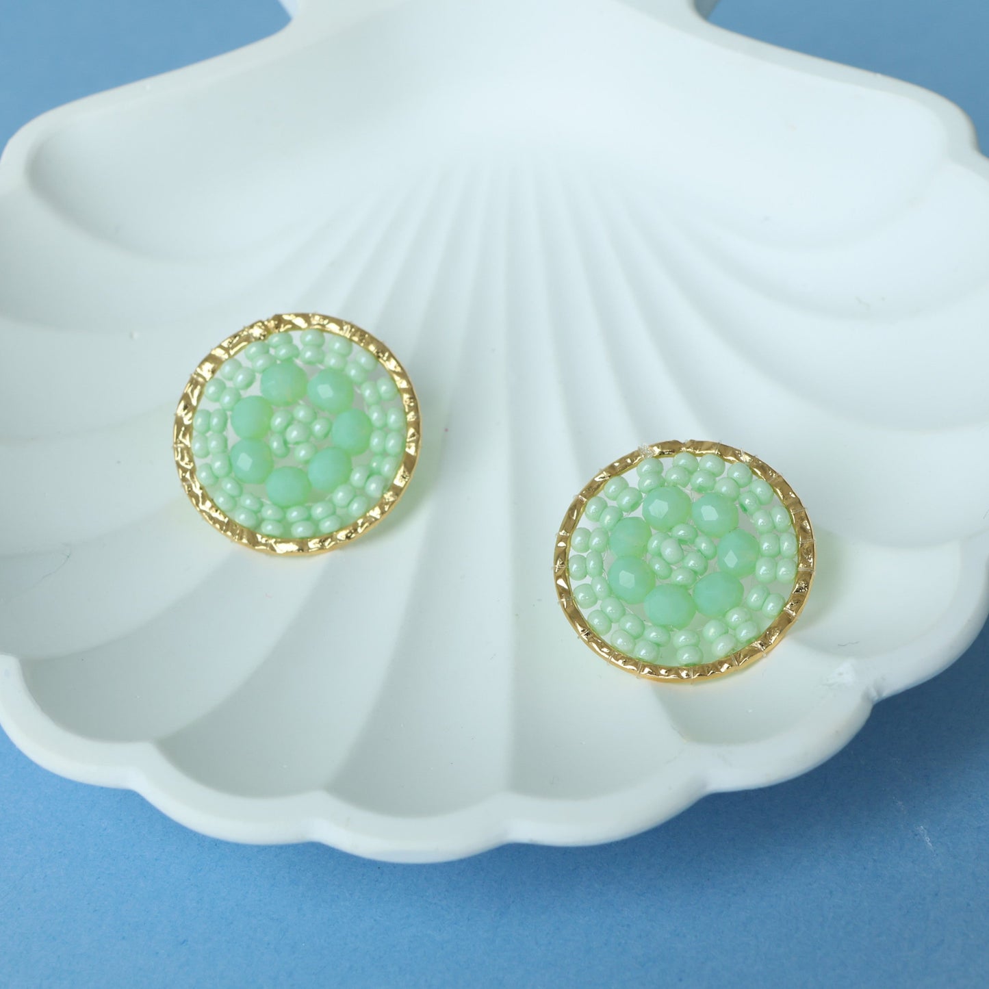 Beaded Circle Earring