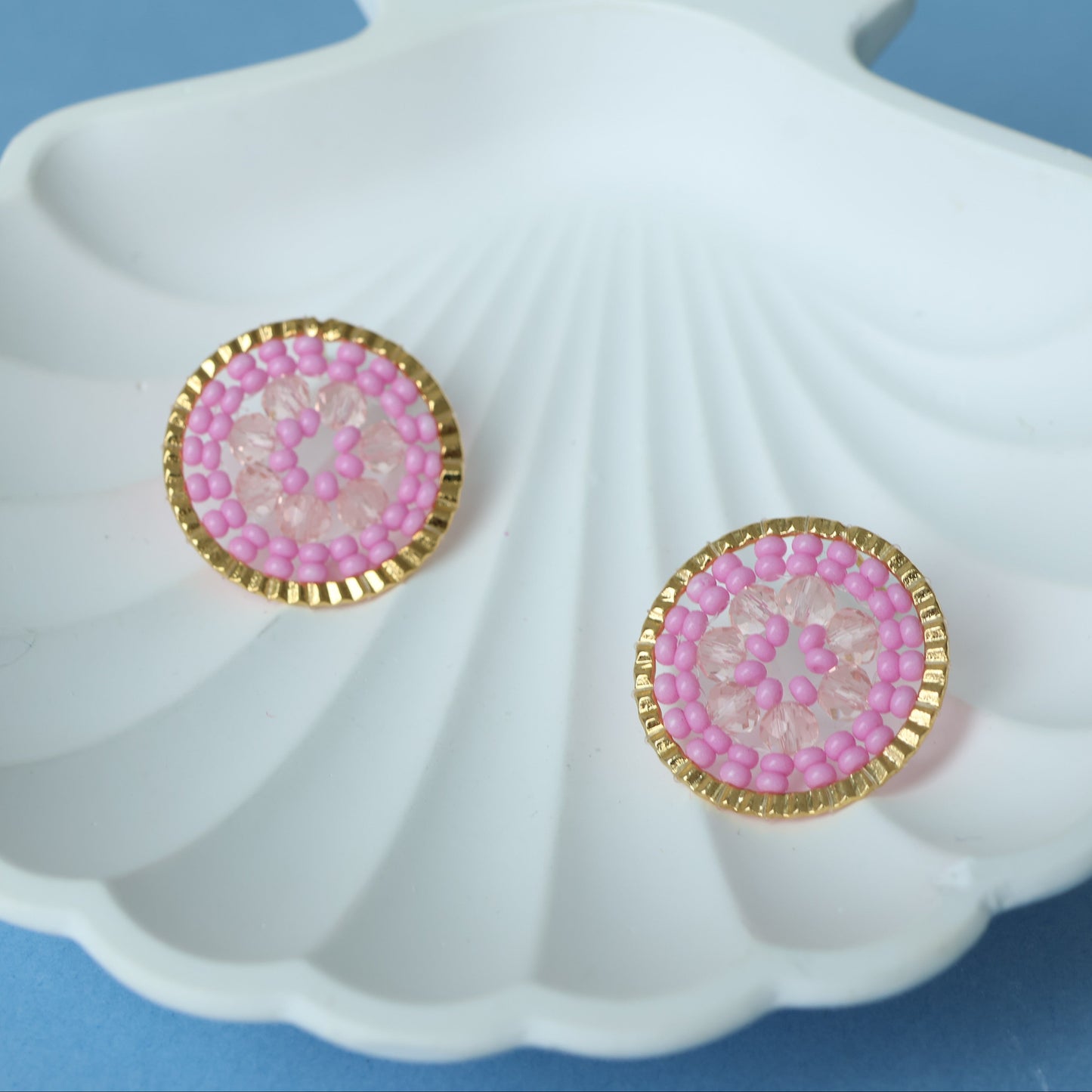 Beaded Circle Earring