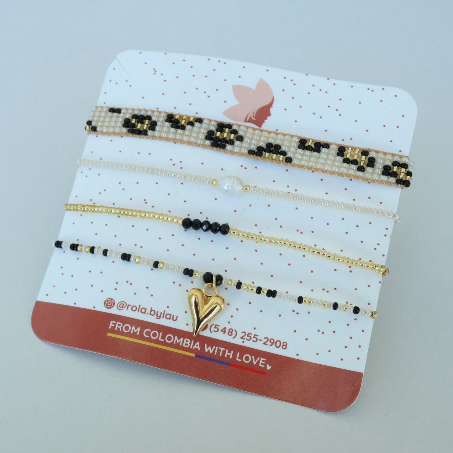 Animal Print Beaded Bracelet Set