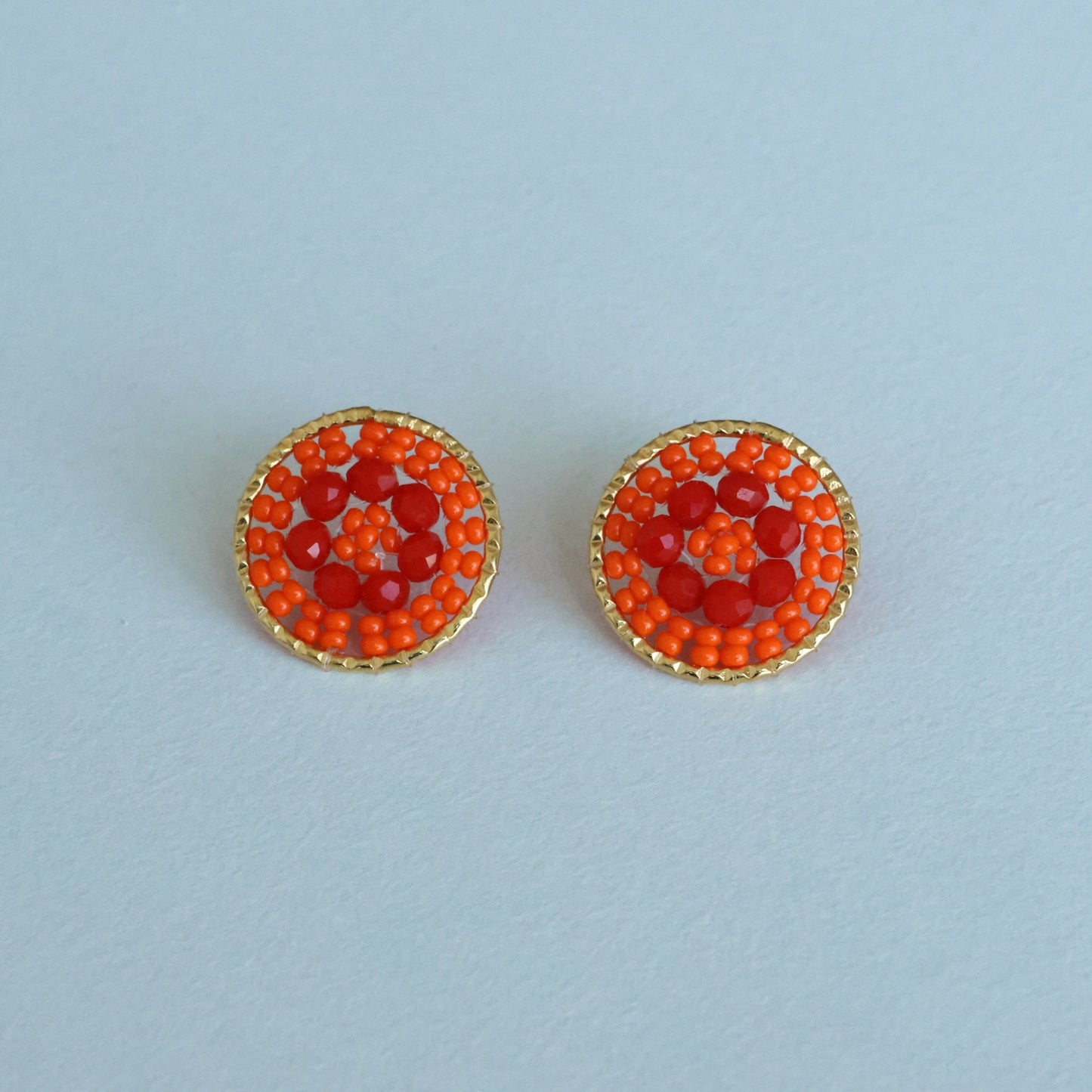 Beaded Circle Earring