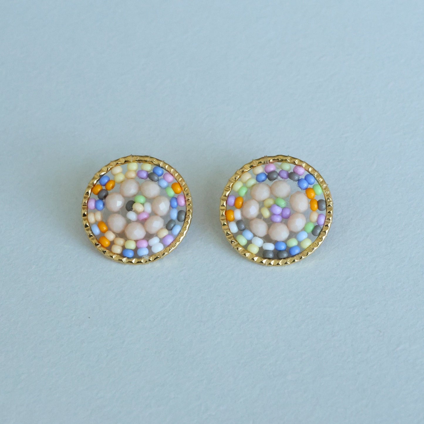 Beaded Circle Earring