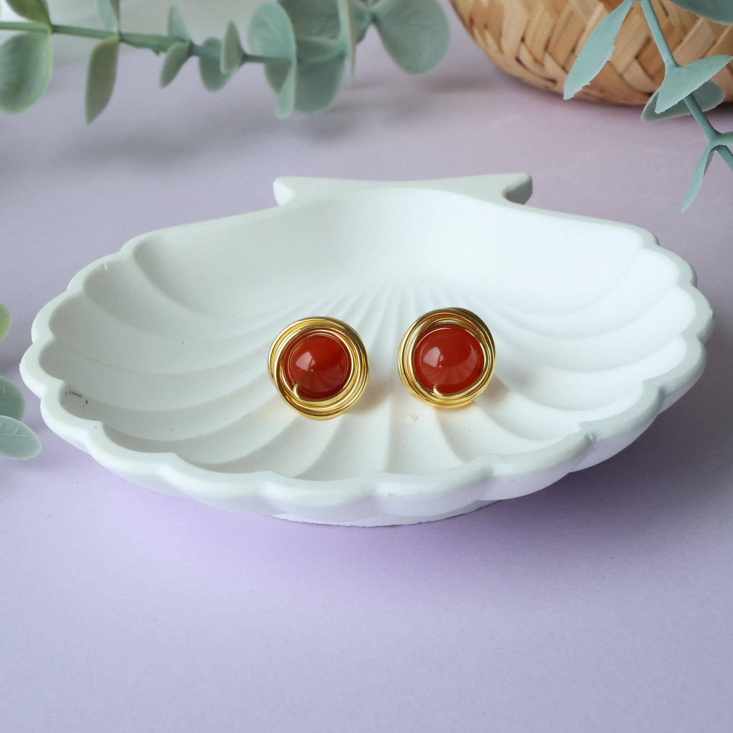 Natural Agate Earring