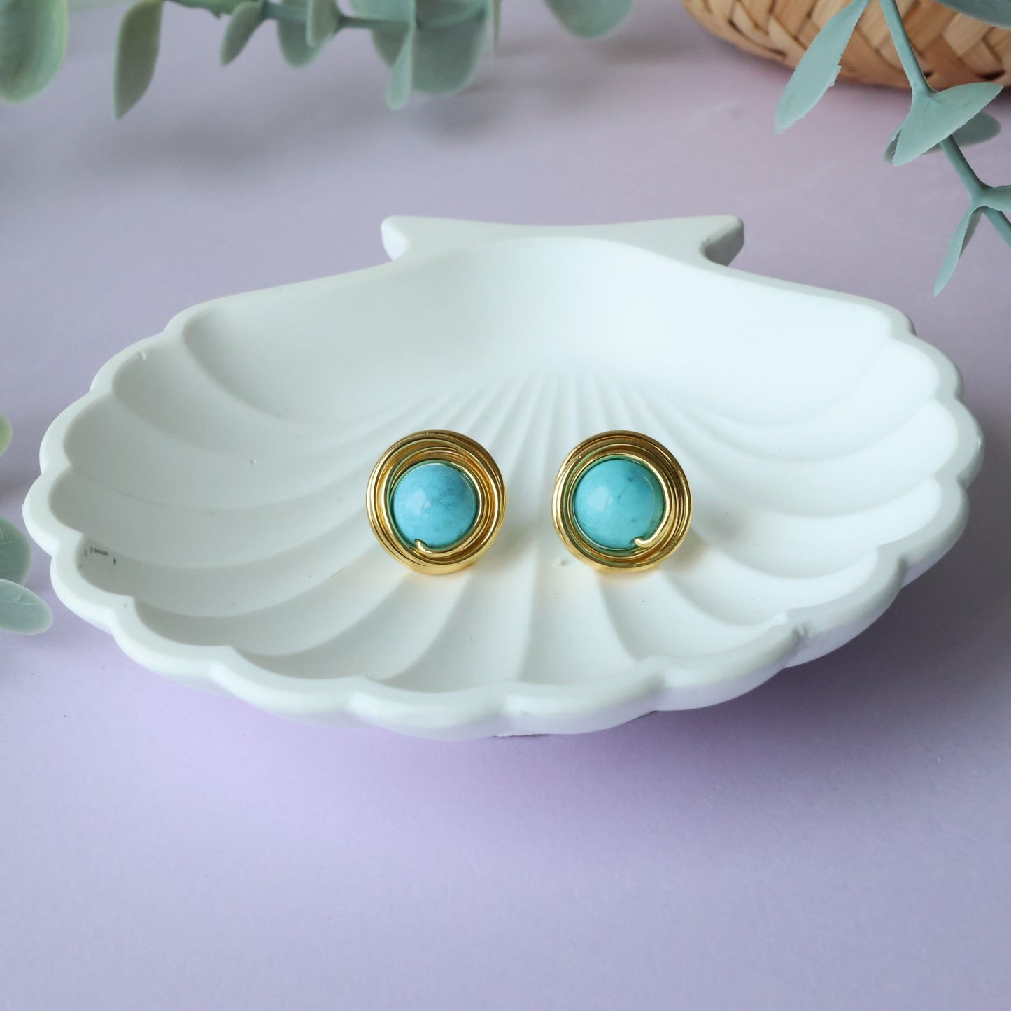 Natural Agate Earring