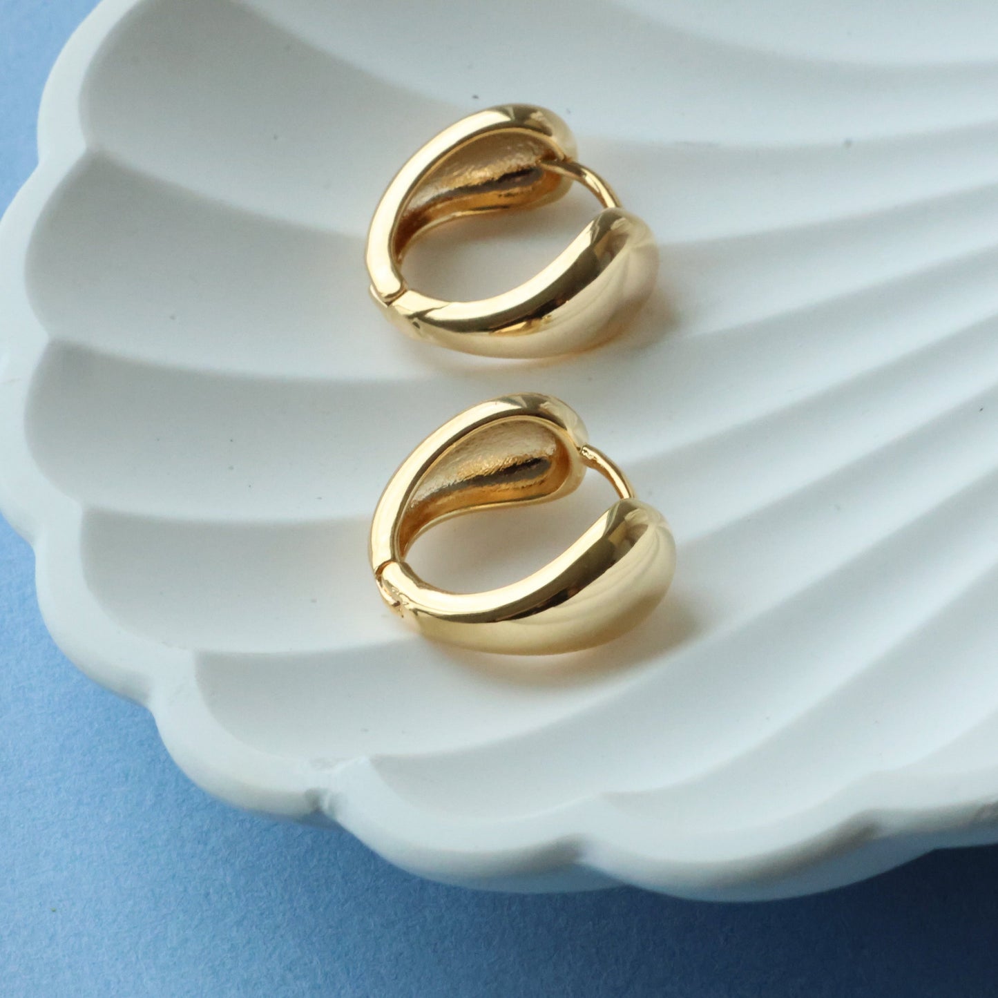Gold & Silver Heart Huggies