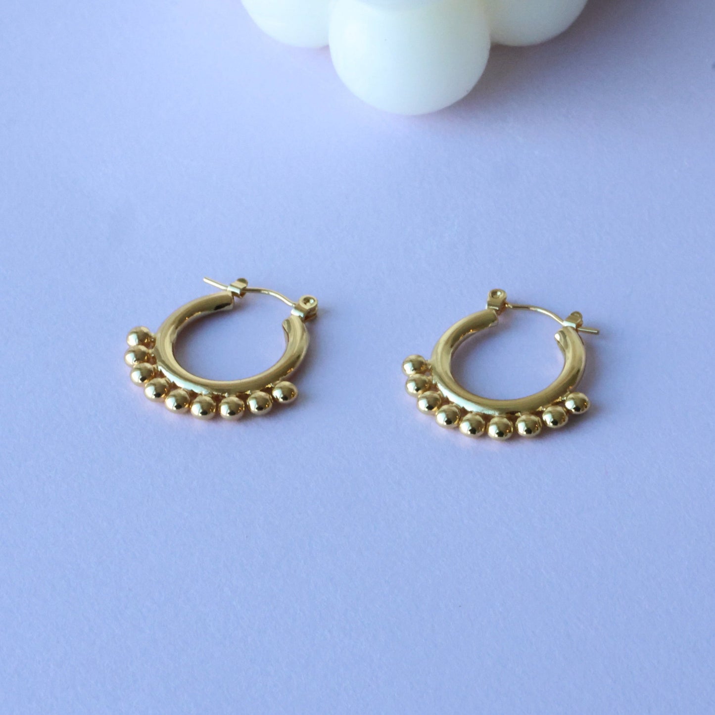 Gold Arc Hoops