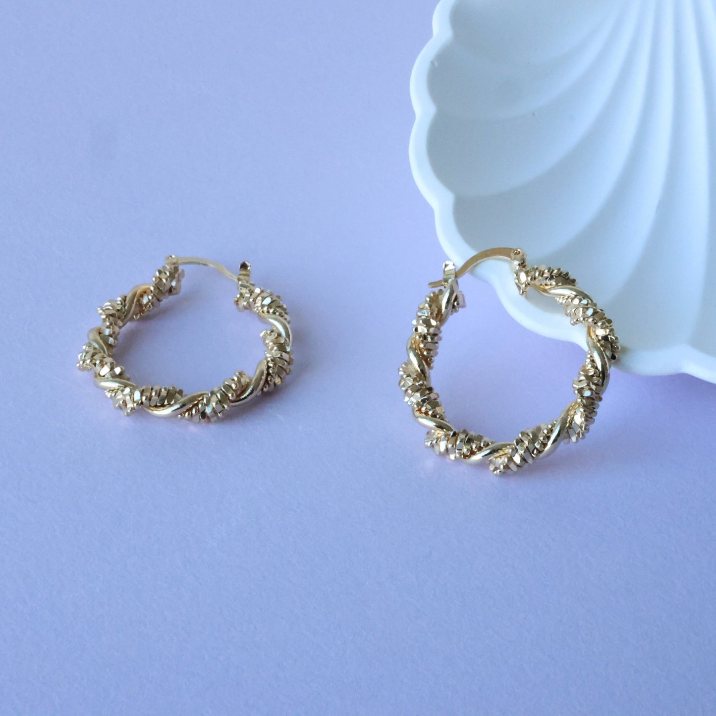 Gold & Silver Twist Hoops