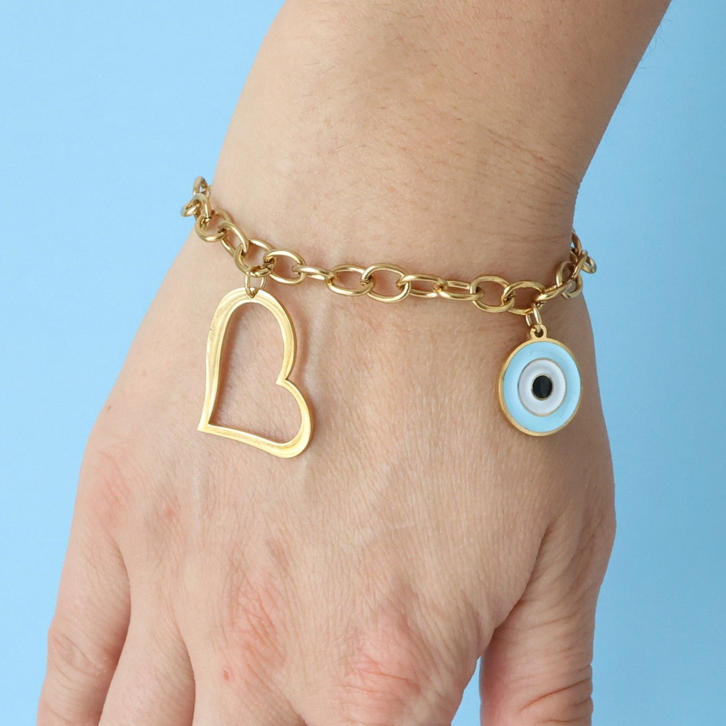 Gold Evil Eye Bracelet