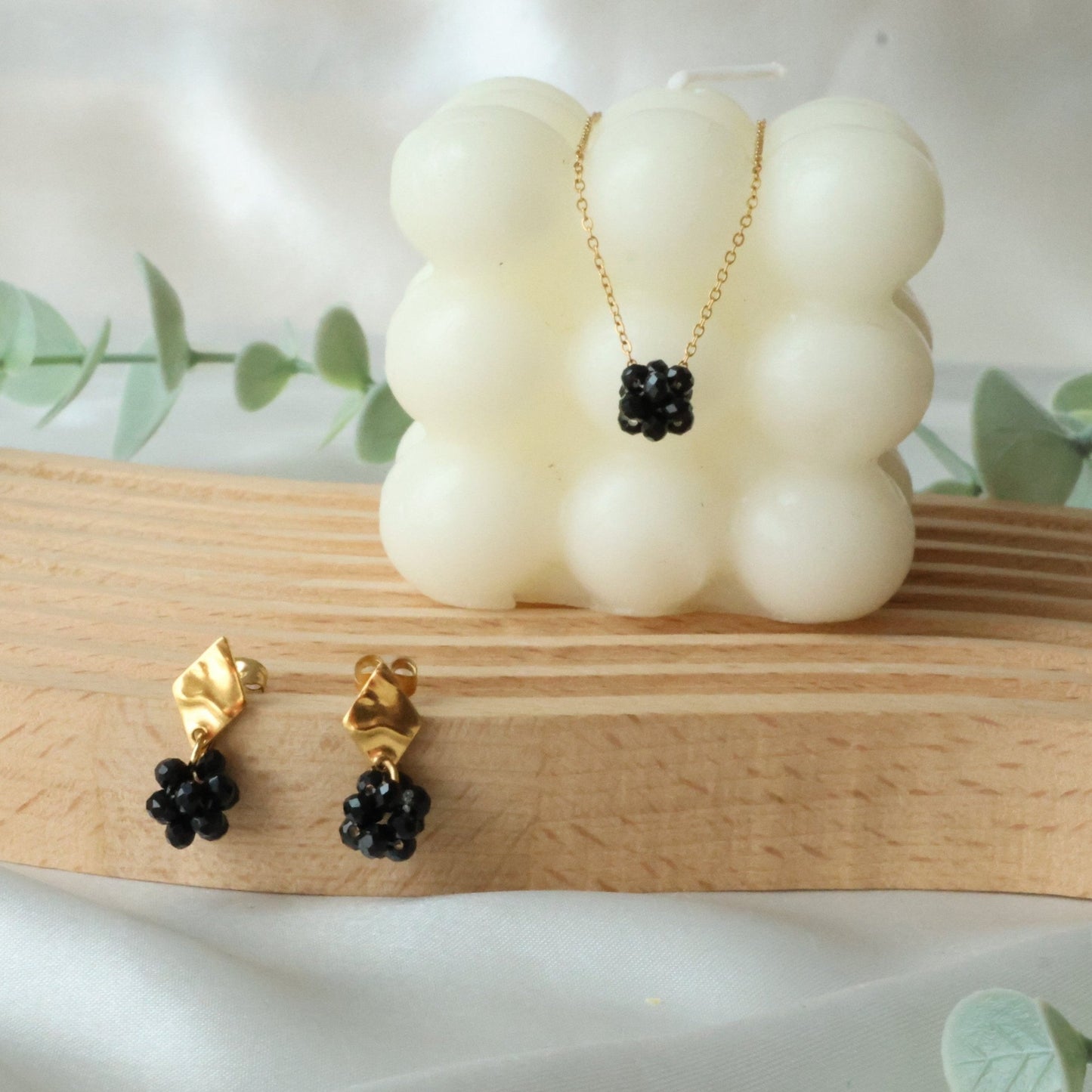 Mini Black Berries Beaded Set