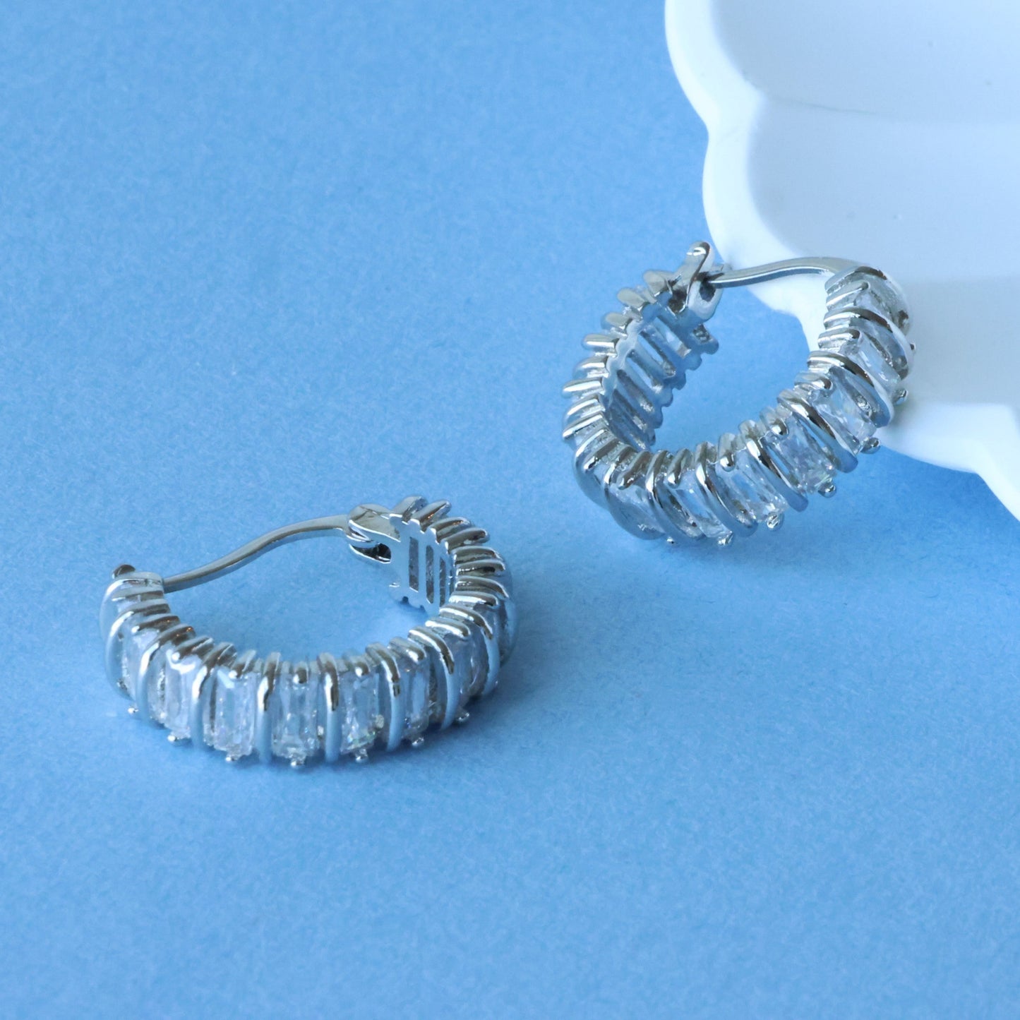 Gold & Silver Shell Hoops
