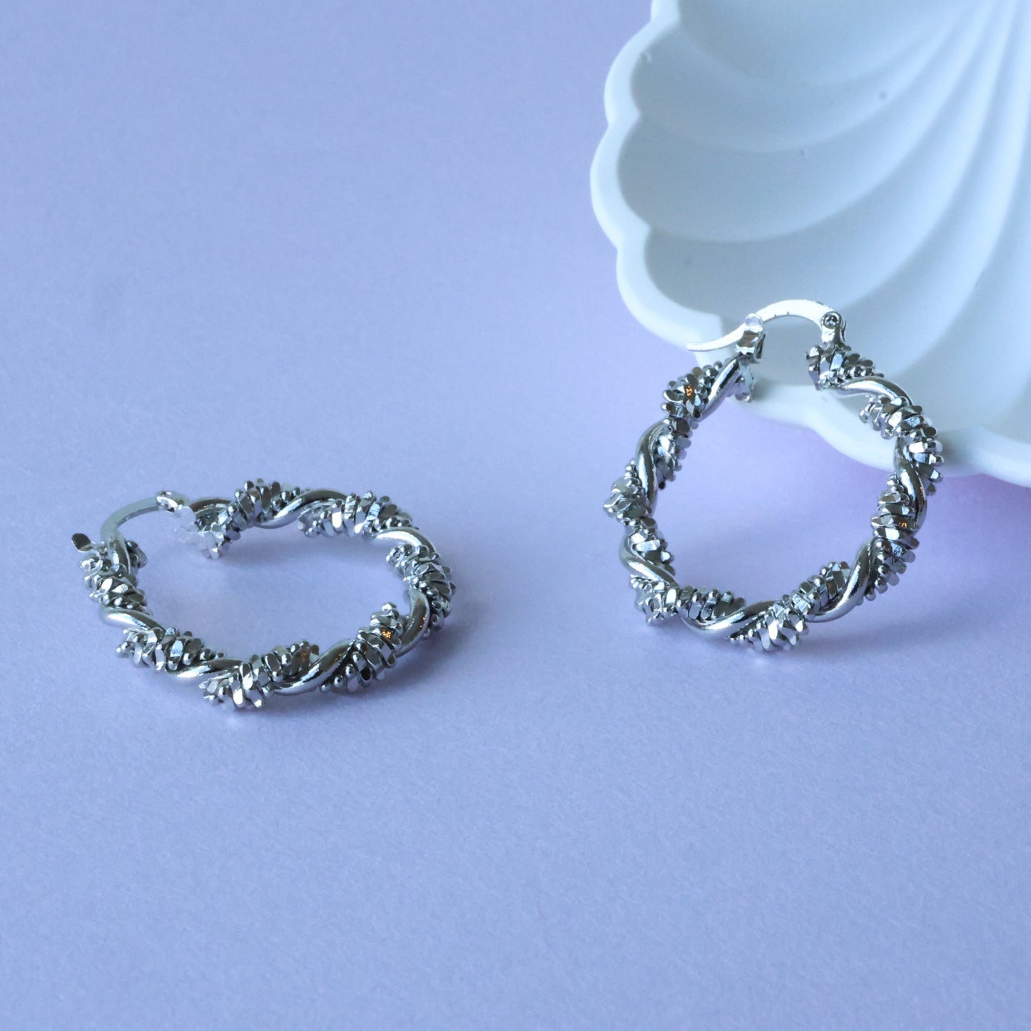 Gold & Silver Twist Hoops