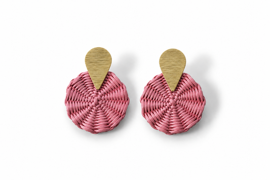 Petite Iraca Palm Unicolor Earrings