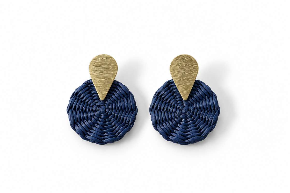 Petite Iraca Palm Unicolor Earrings
