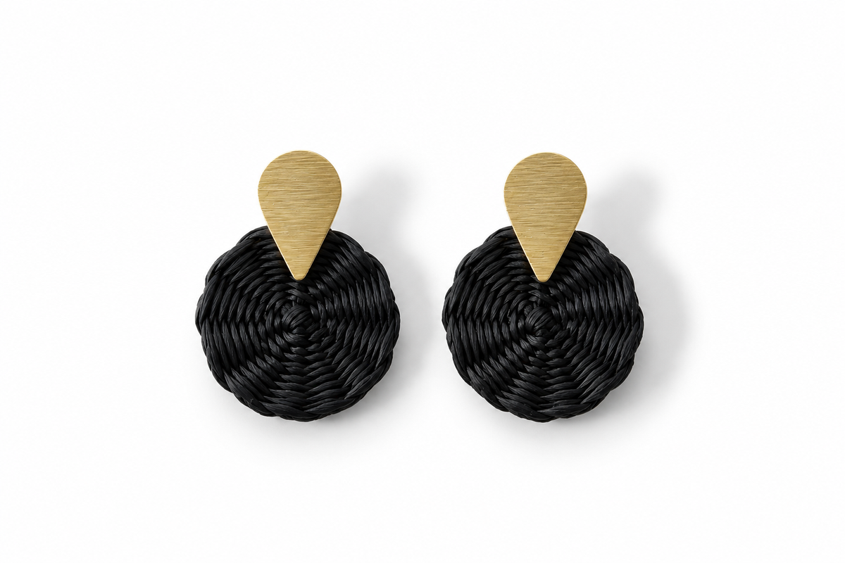 Petite Iraca Palm Unicolor Earrings