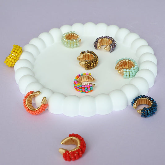 Chunky Beaded Gold Ear cuff
