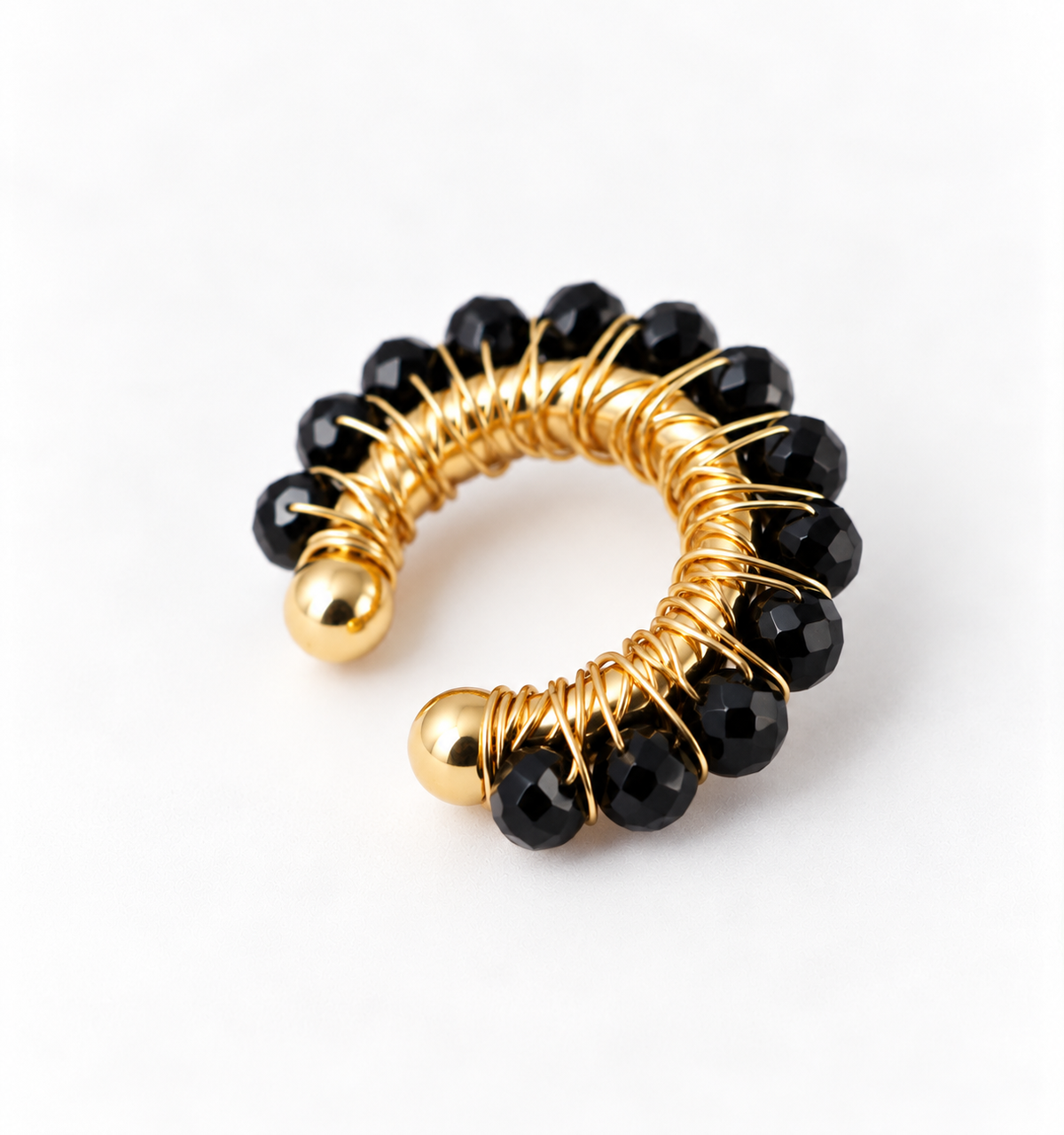 Glass Beads Ear Cuff