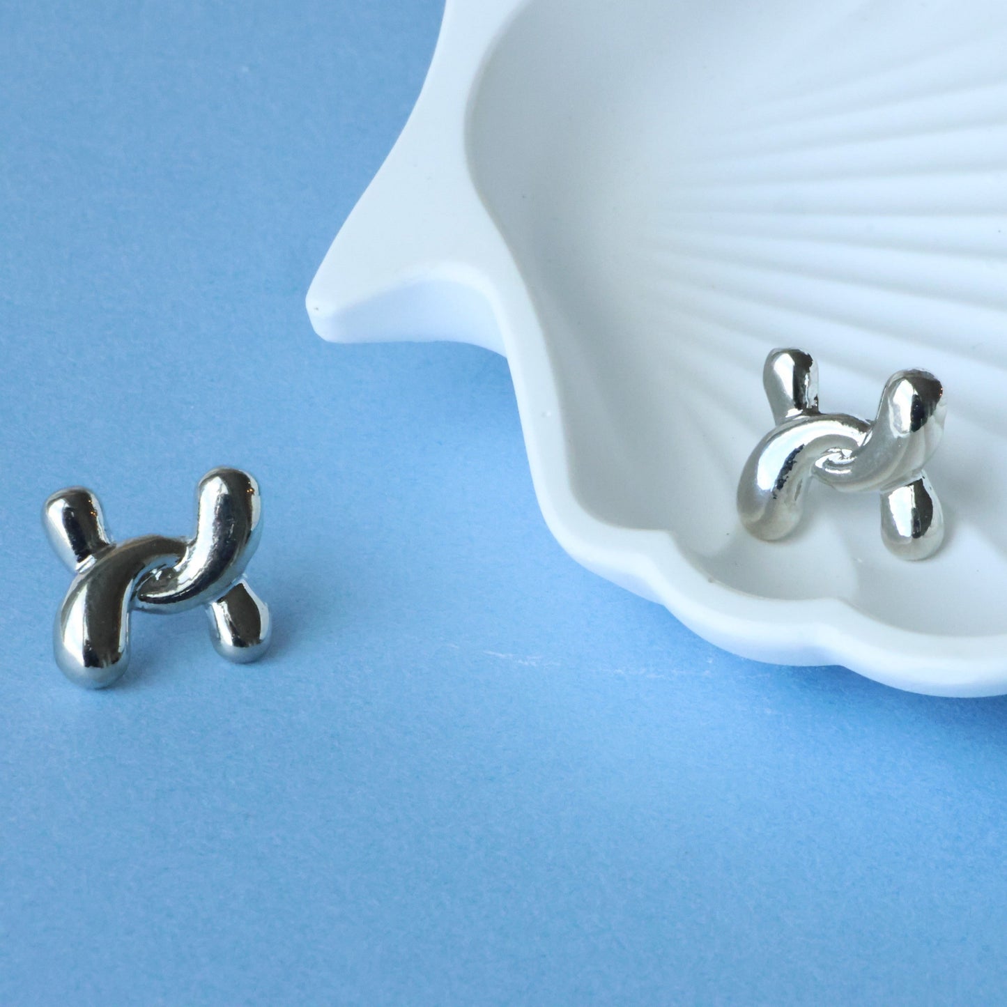 Silver Xs Earrings
