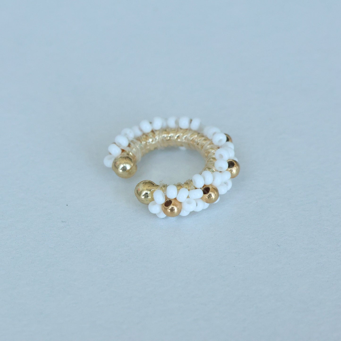 Flower Beaded Ear Cuff