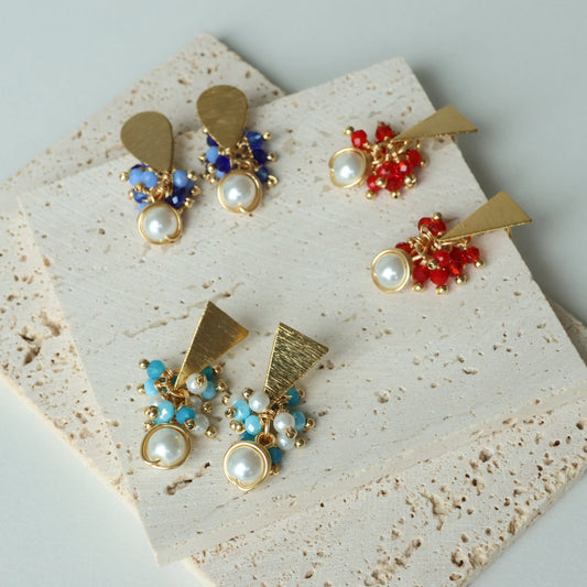 Multi Wire wrapped Earrings